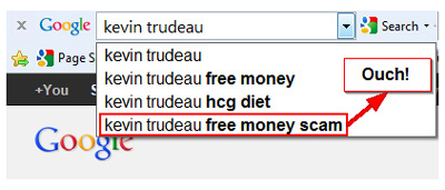 Google Suggest Negative Example Kevin Trudeau