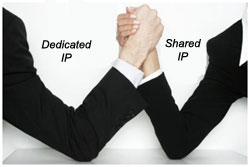 Dedicated vs Shared Hosting Graphic