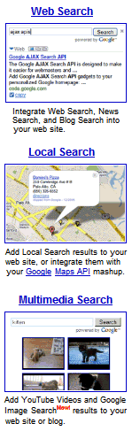 Google AJAX Search API