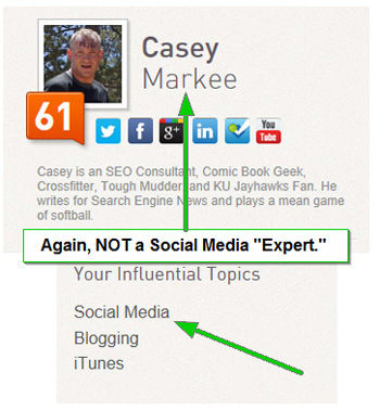 Casey Markee on Klout