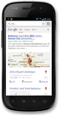 Example Google Local Mobile Search