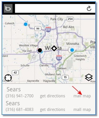 Bing Mall Maps - Droid Screen Grab