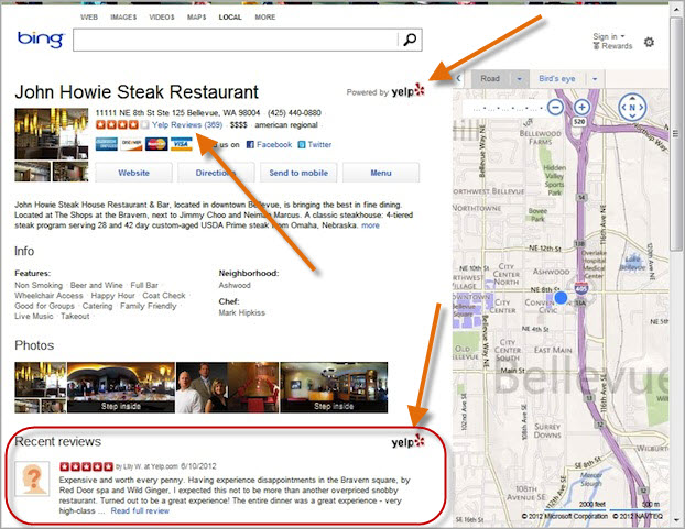 Yelp Integrates With Bing Local